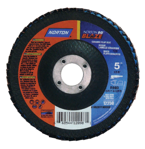 NORTON BLAZE FLAP DISC TYPE 29 125X22MM R980P C40 